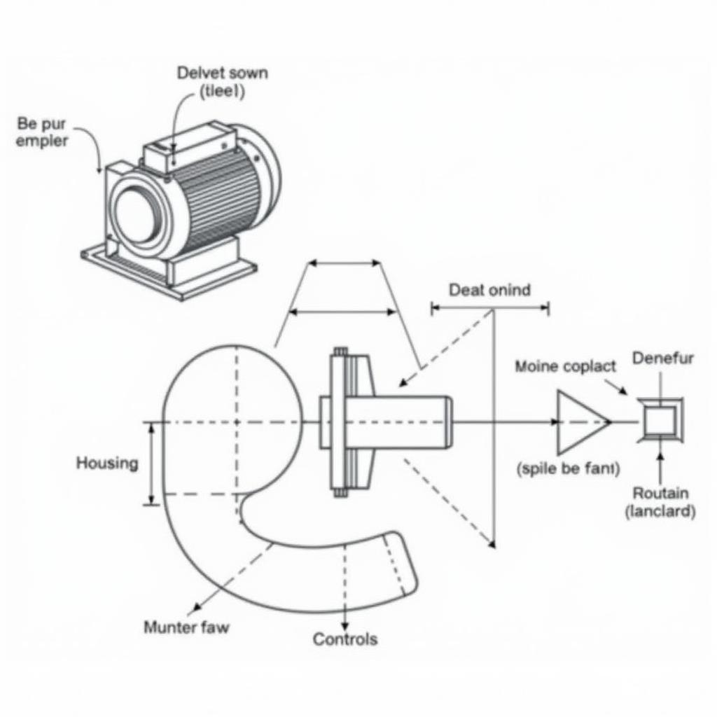 Fan System Components Diagram: Motor, Housing, Ductwork, and Controls