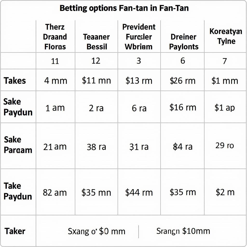 Fan Tan Betting Options and Odds