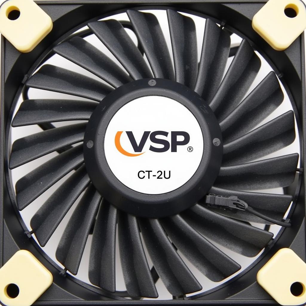 Close-up view of the Fan VSP CT-2U highlighting its compact size and blade design.