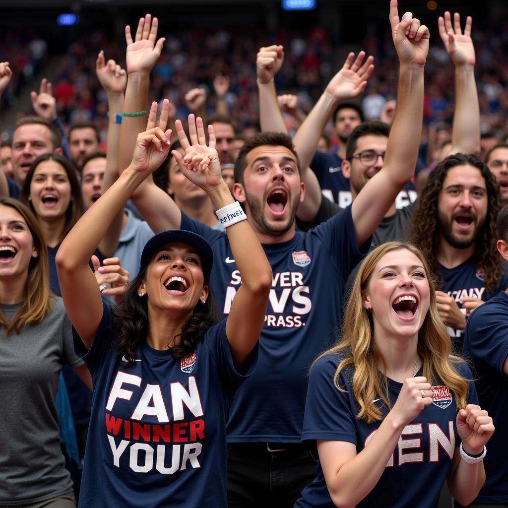 Fans celebrating a victory