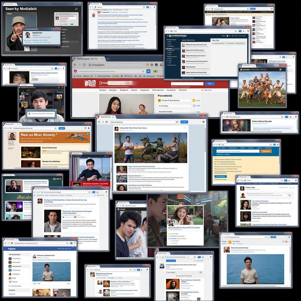 Fan Wujiu's Online Presence: A collage of screenshots showcasing various online platforms and forums where the name "Fan Wujiu" appears.