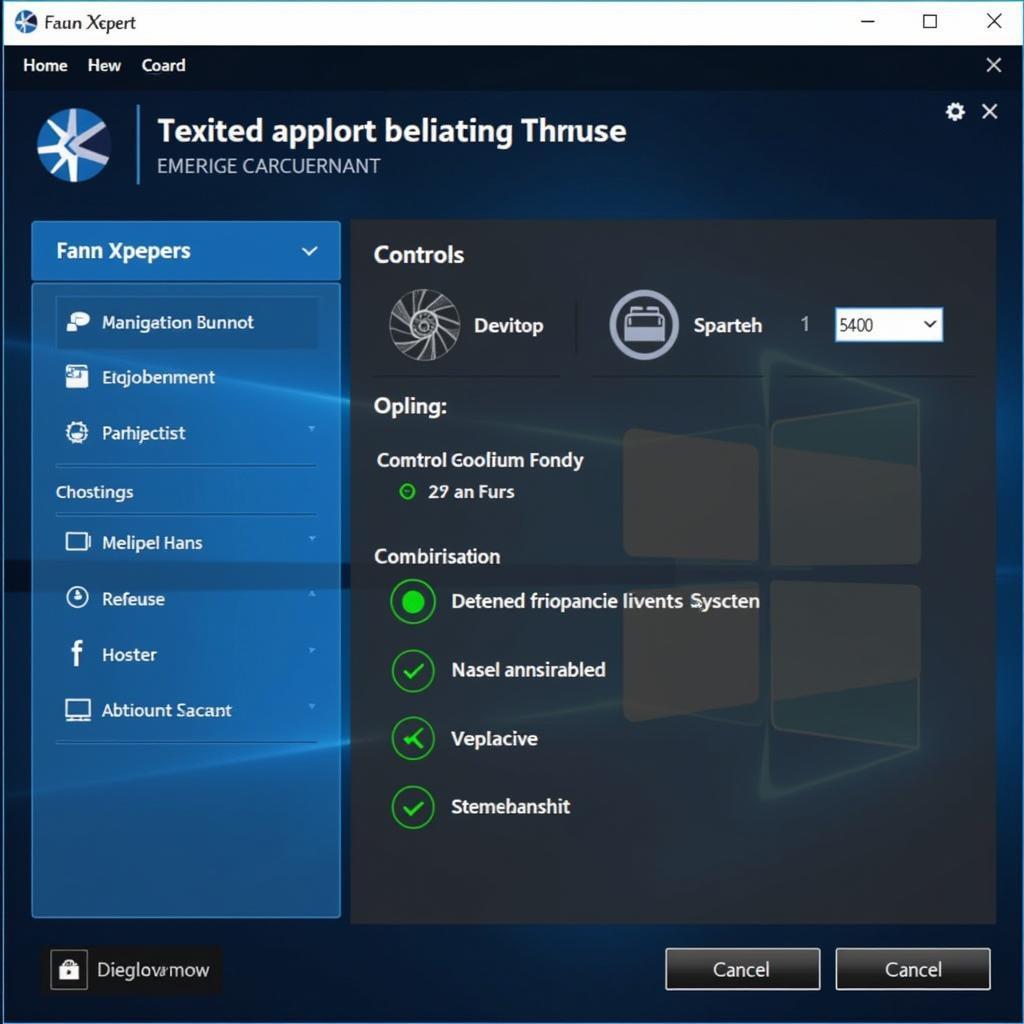 Fan Xpert 2 Interface on Windows 10