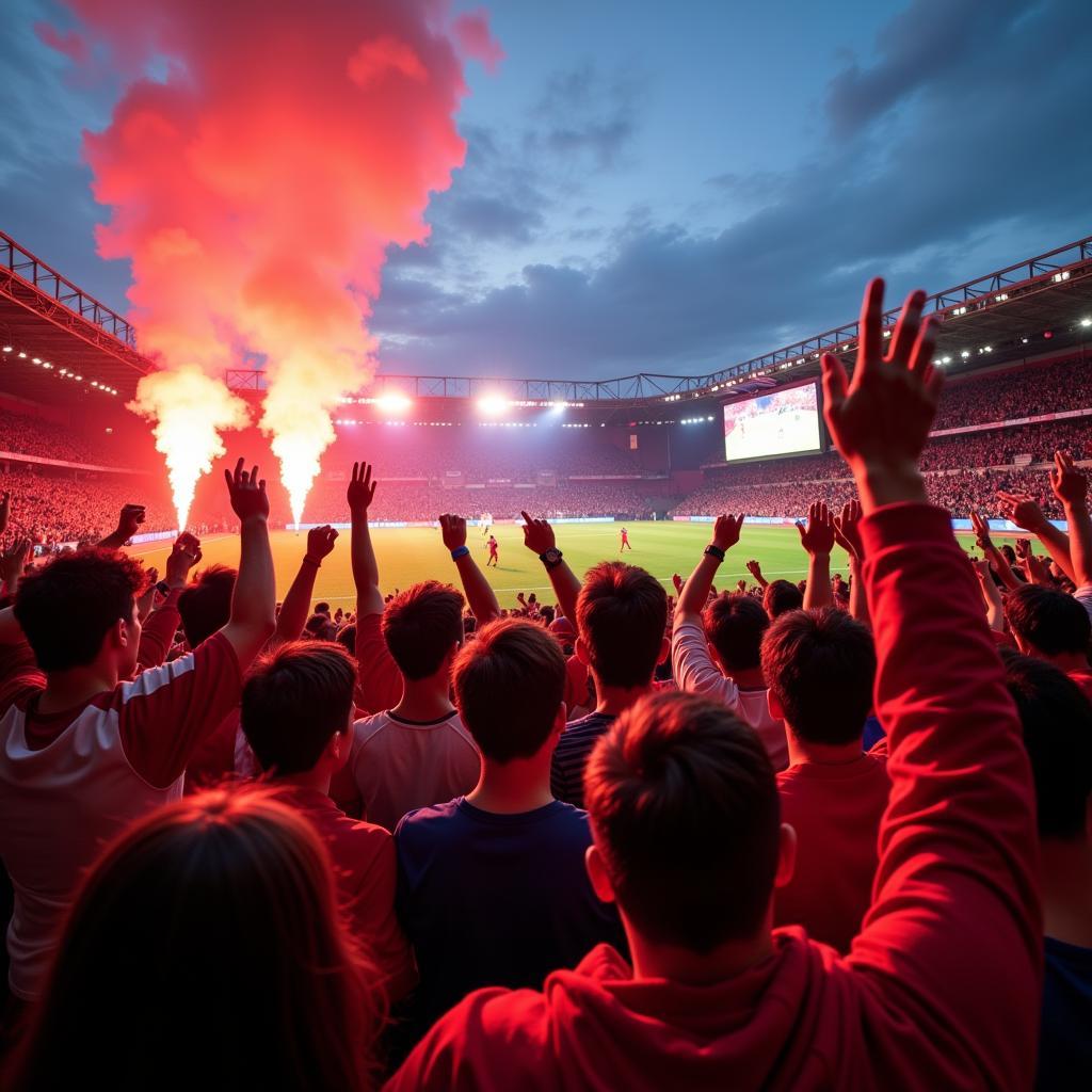 Football Fans Cheering at Fan Yang Park Yen So