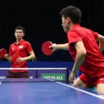 Fan Zhendong and Lin Yun-Ju in an Intense Rally