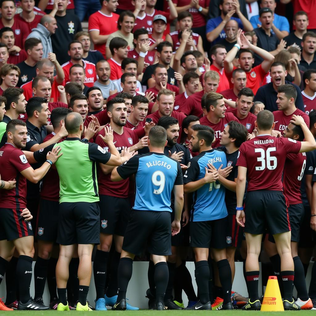 Fans Arguing with the Referee