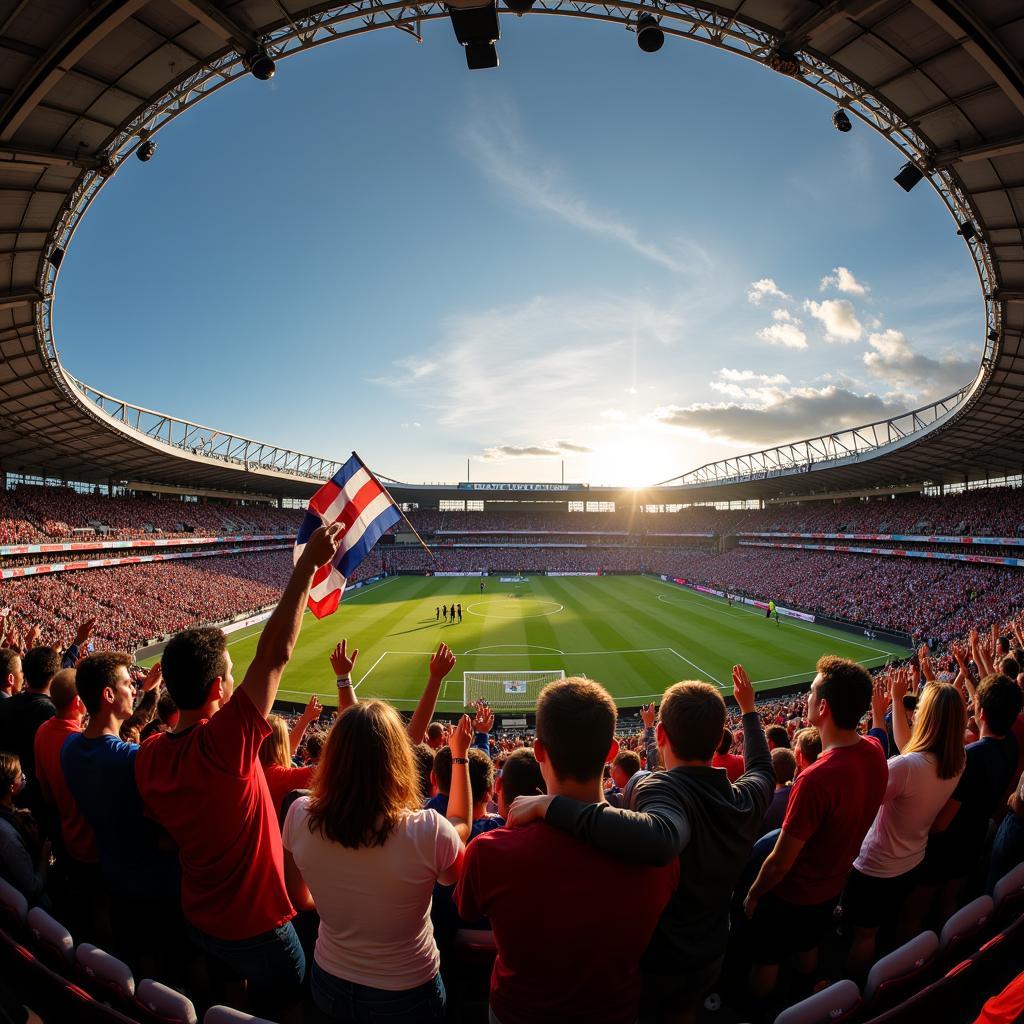 Fans Celebrating a Football Victory