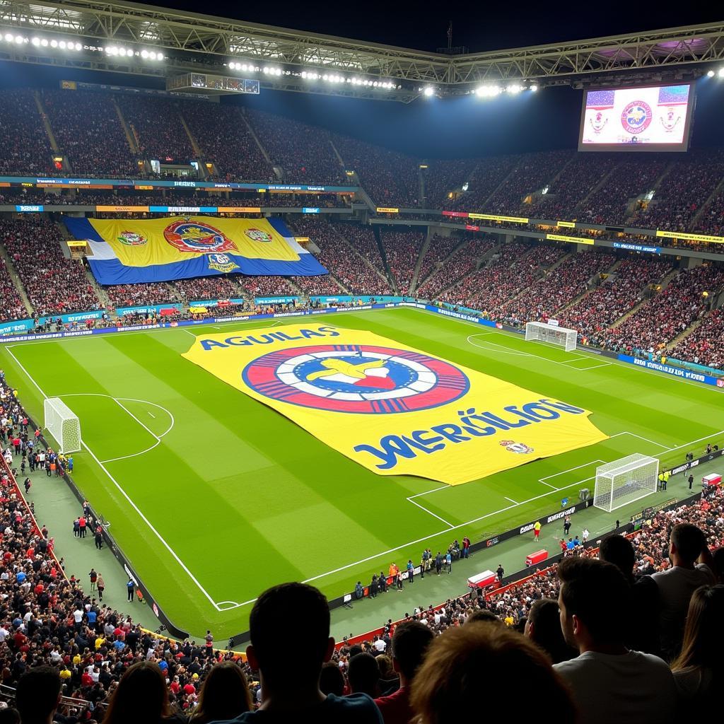 Fans Club America Tifo Display at Estadio Azteca