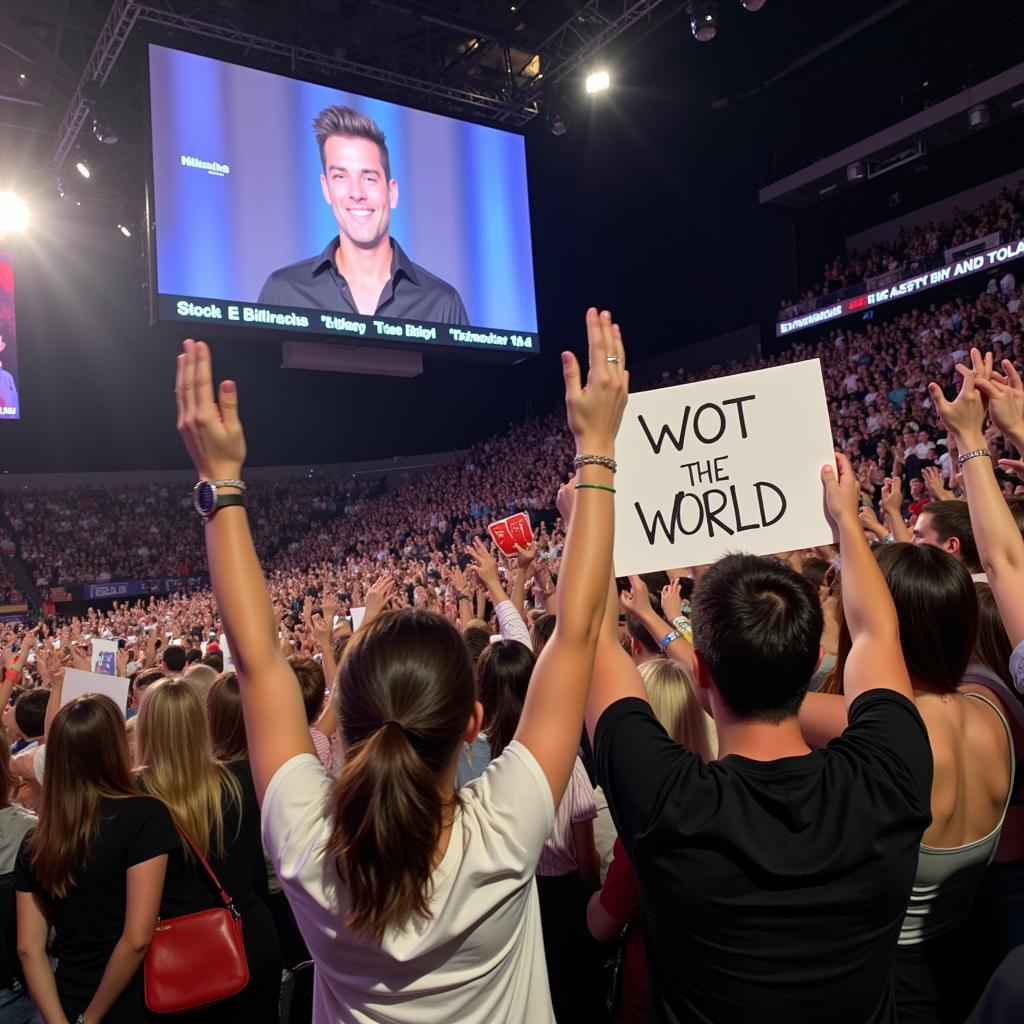 Fans showing support from a distance