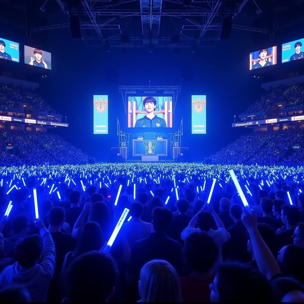 Fans SuJu ELF Cheering at a Super Junior Concert