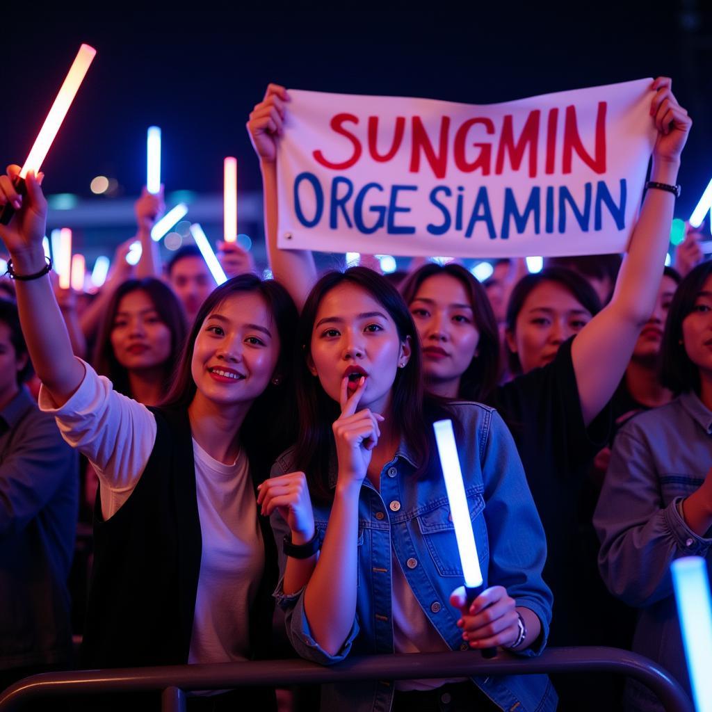 Fans Sungmin showing their support at a concert