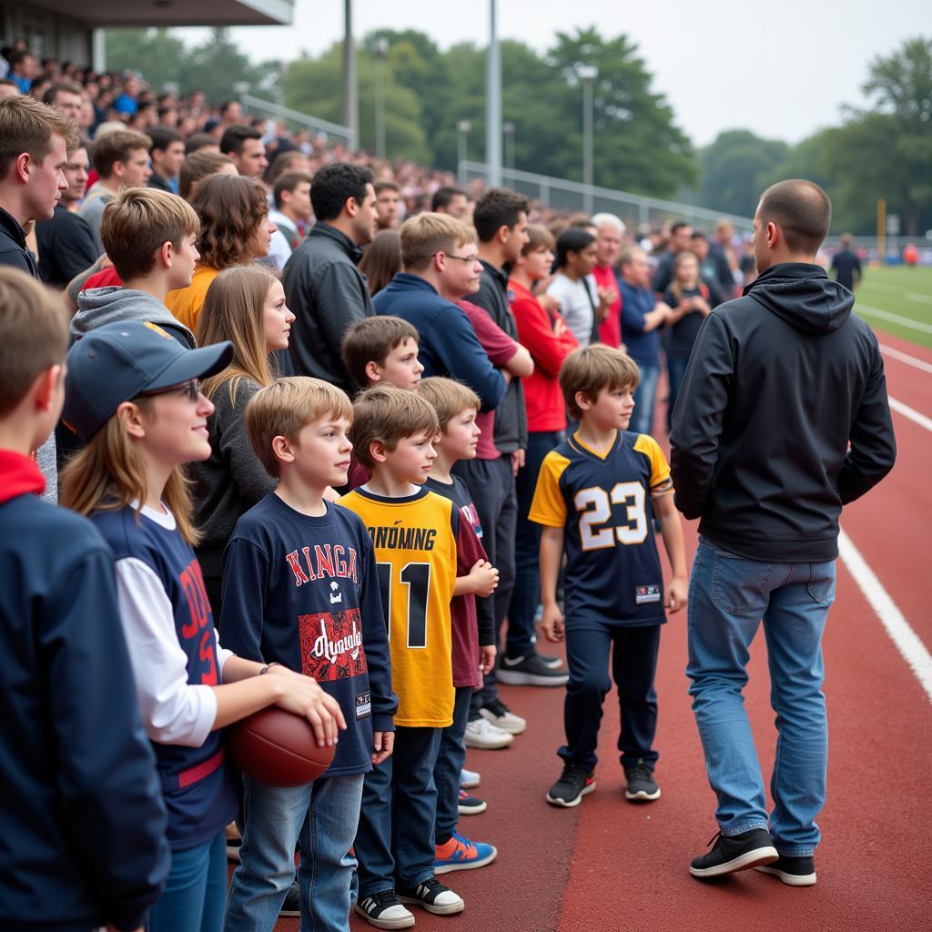 Fans Waiting in Line for Autographs