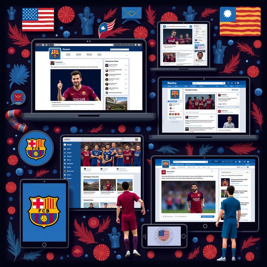 FC Barcelona fans interacting online