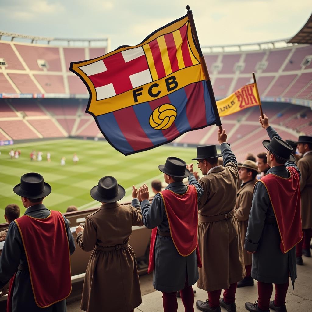 FC Barcelona fans in the early 20th century