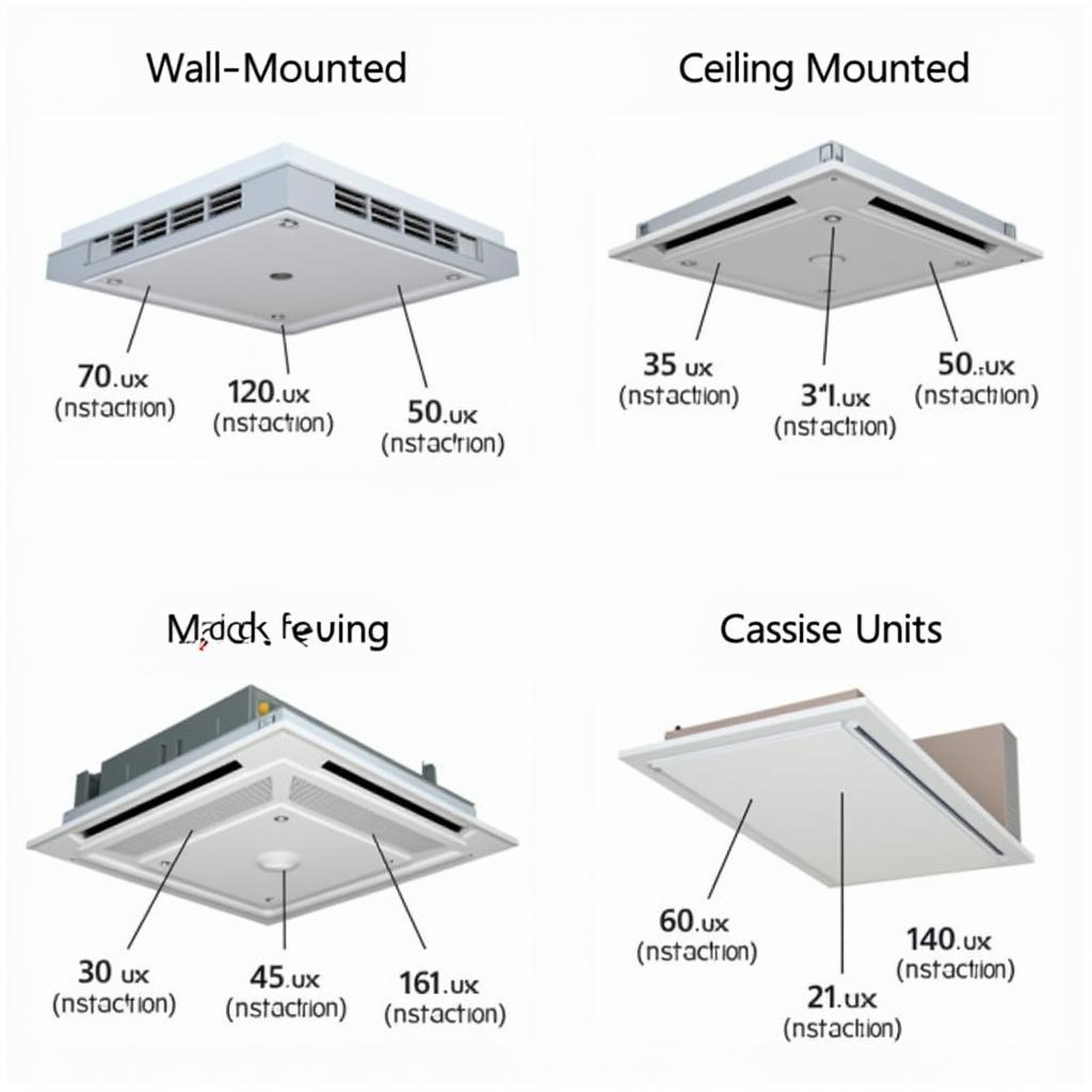 Different FCU Fan Coil Types