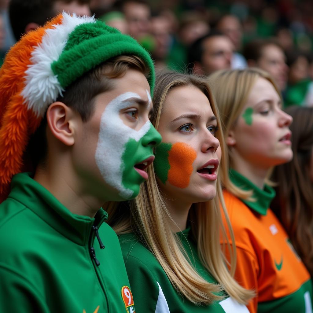 Irish Fans at a Match Singing The Fields of Athenry