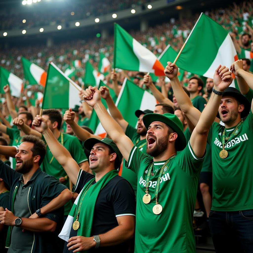 Irish Fans Singing The Fields of Athenry