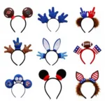 Different styles of football fan headbands