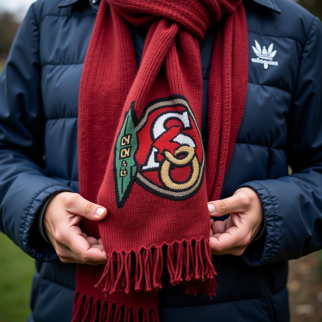 Football Fan with Lucky Scarf