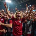 Football Fans Celebrating a Goal in a Fan Film