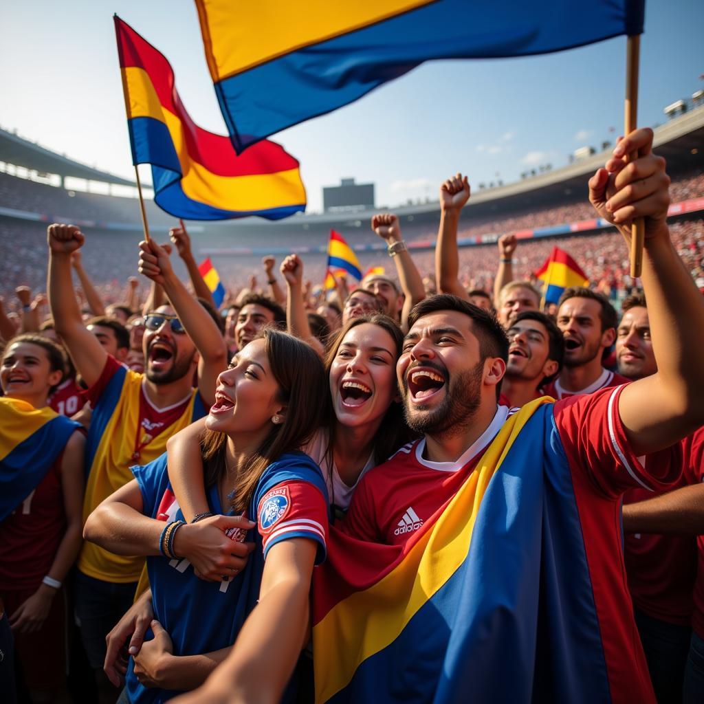 Football Fans Celebrating a Victory