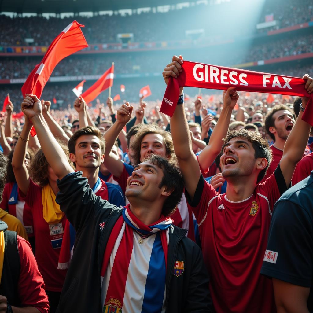 Football Fans Celebrating a Victory