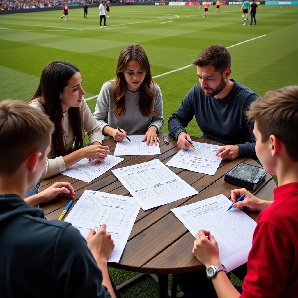 Fans Engaging with Football Worksheets