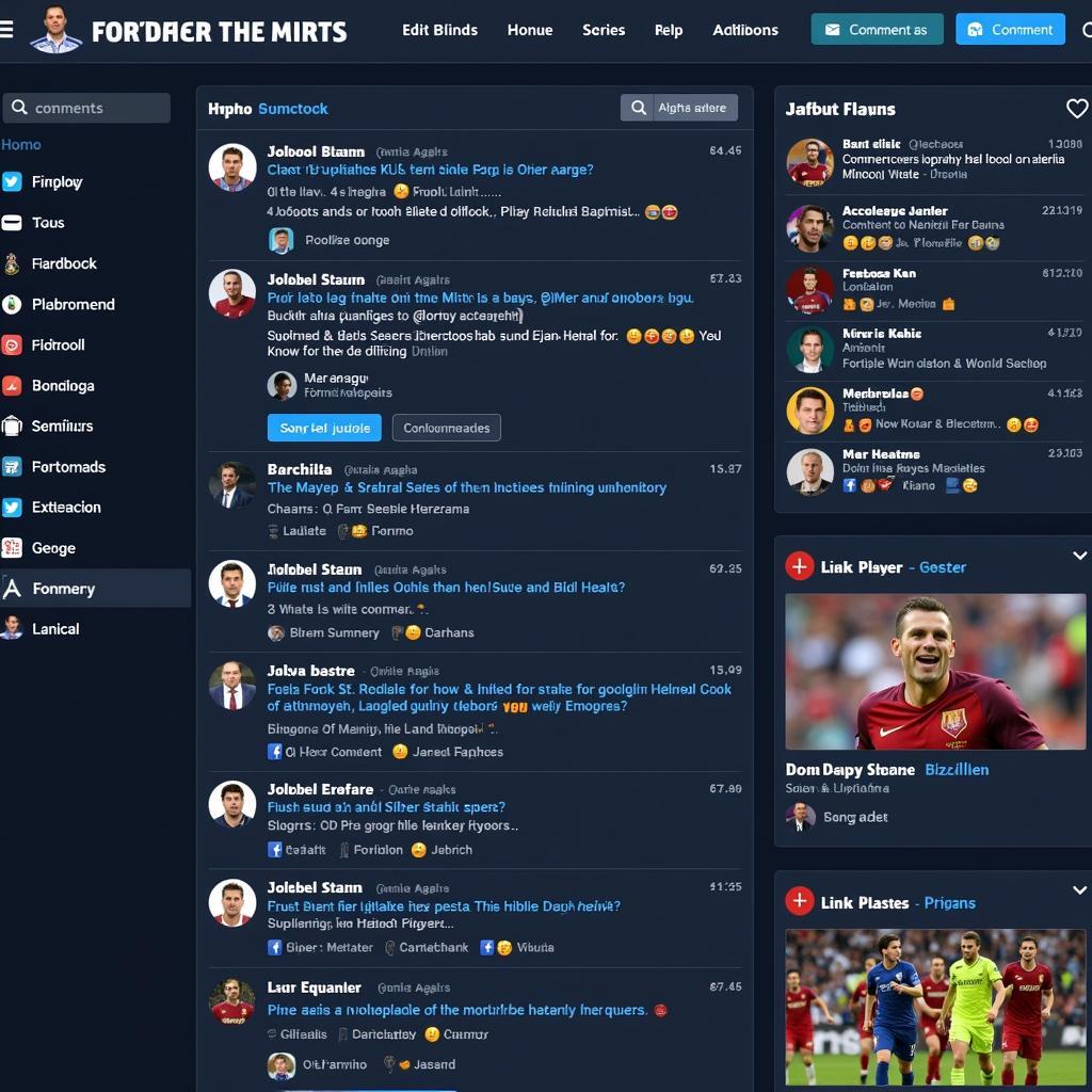 Football Fans Engaging in Lively Discussions on an Online Community Platform