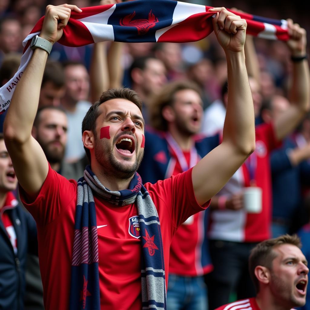 Football Fans Singing a Chant