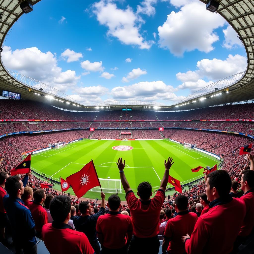 Football Fans in a Stadium