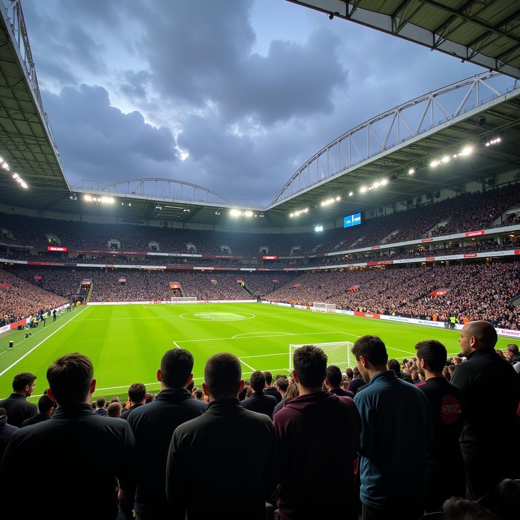 Football Fans United in a Moment of Silence