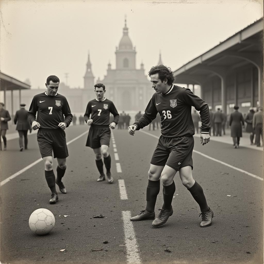 Football Match in the Early 20th Century