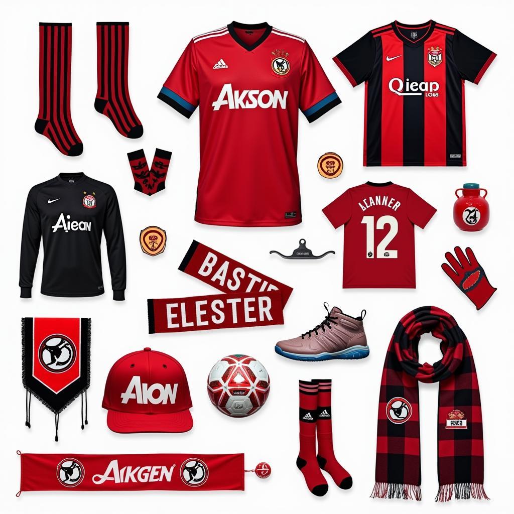 Football merchandise displayed on Shopee's website