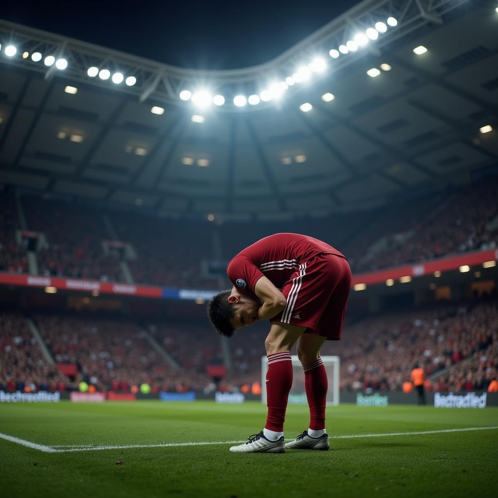 Football Player Apologizing to Fans