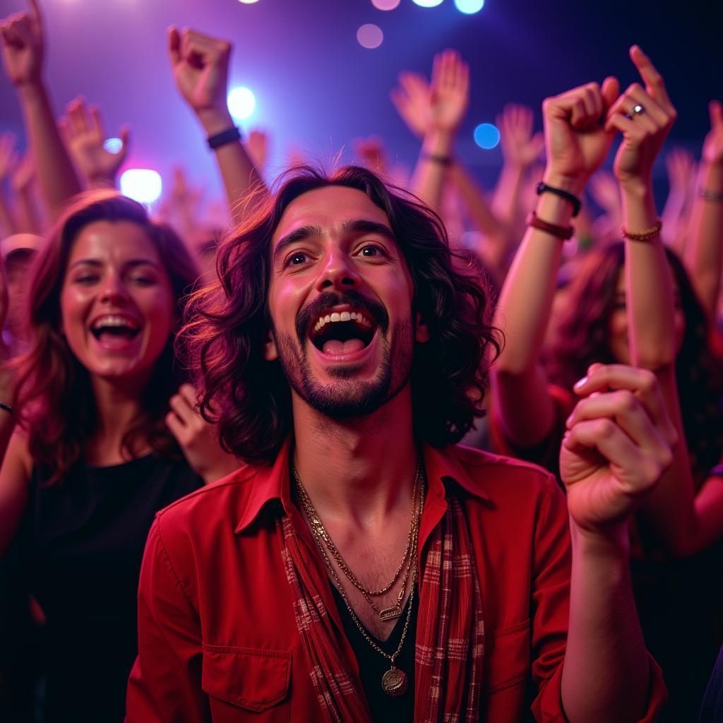 Frank Zappa fans enjoying a live concert