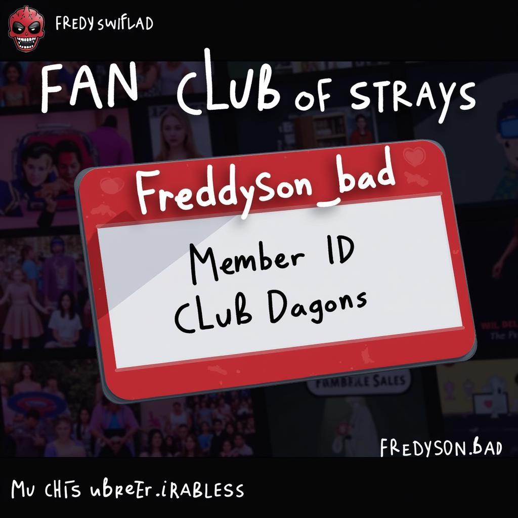 Freddyson_bad Fan Club Membership Card