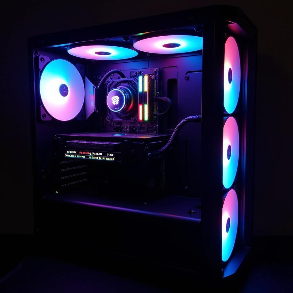 Freezemod Extreme Digital RGB Fans Installed in a PC Case