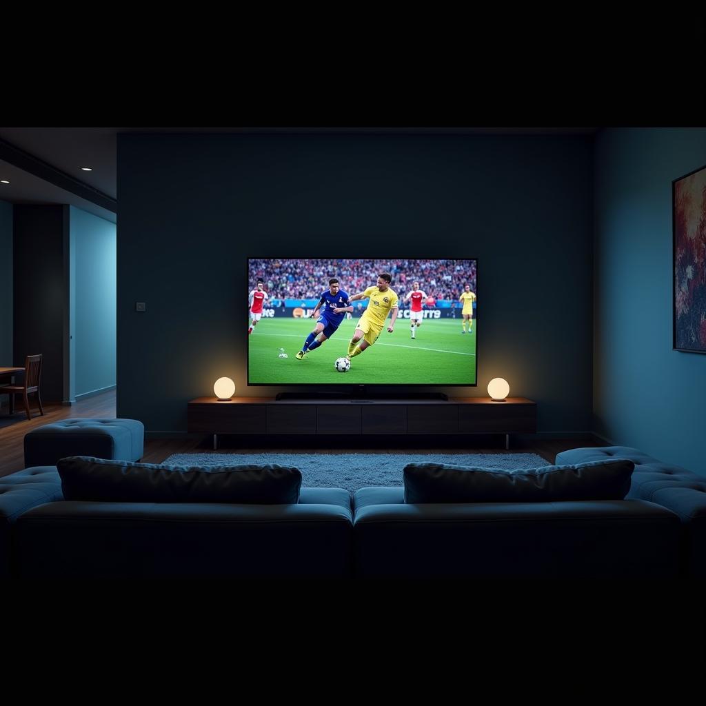 Watching Football on a Full HD Television