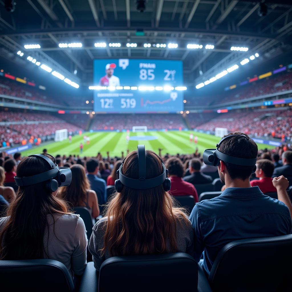 Futuristic fan cam technology utilizing VR headsets.