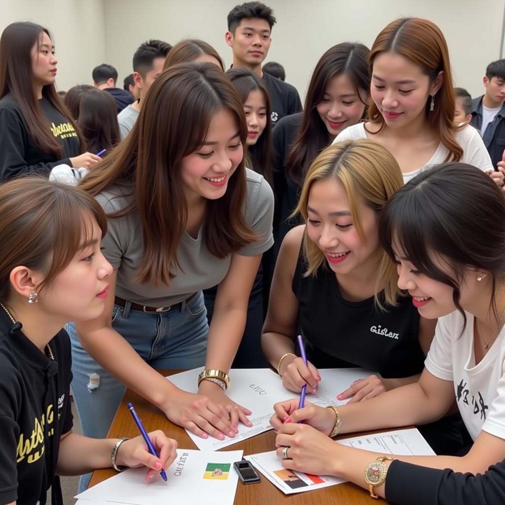 G IDLE interacting with Neverland