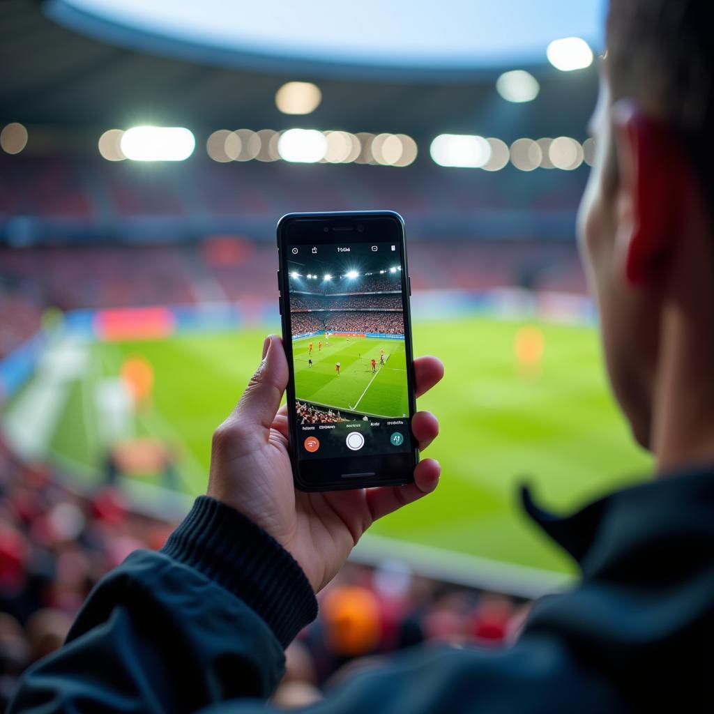 Galaxy Fan Edition at a Football Stadium