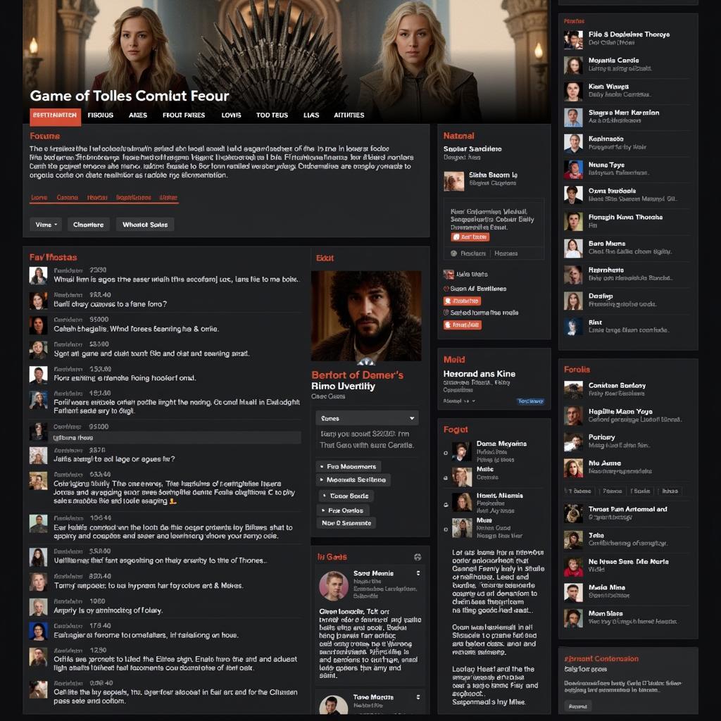 Thriving Game of Thrones Fan Page Community