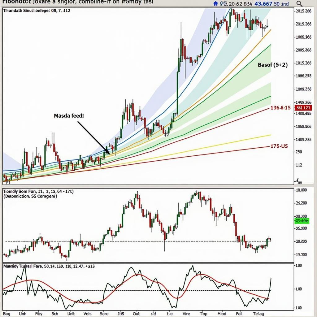 Gann Fan Combined with Fibonacci Retracement