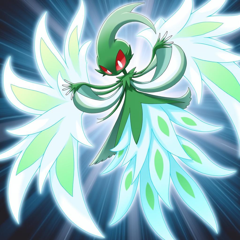 Digital artwork of Gardevoir's Mega Evolution