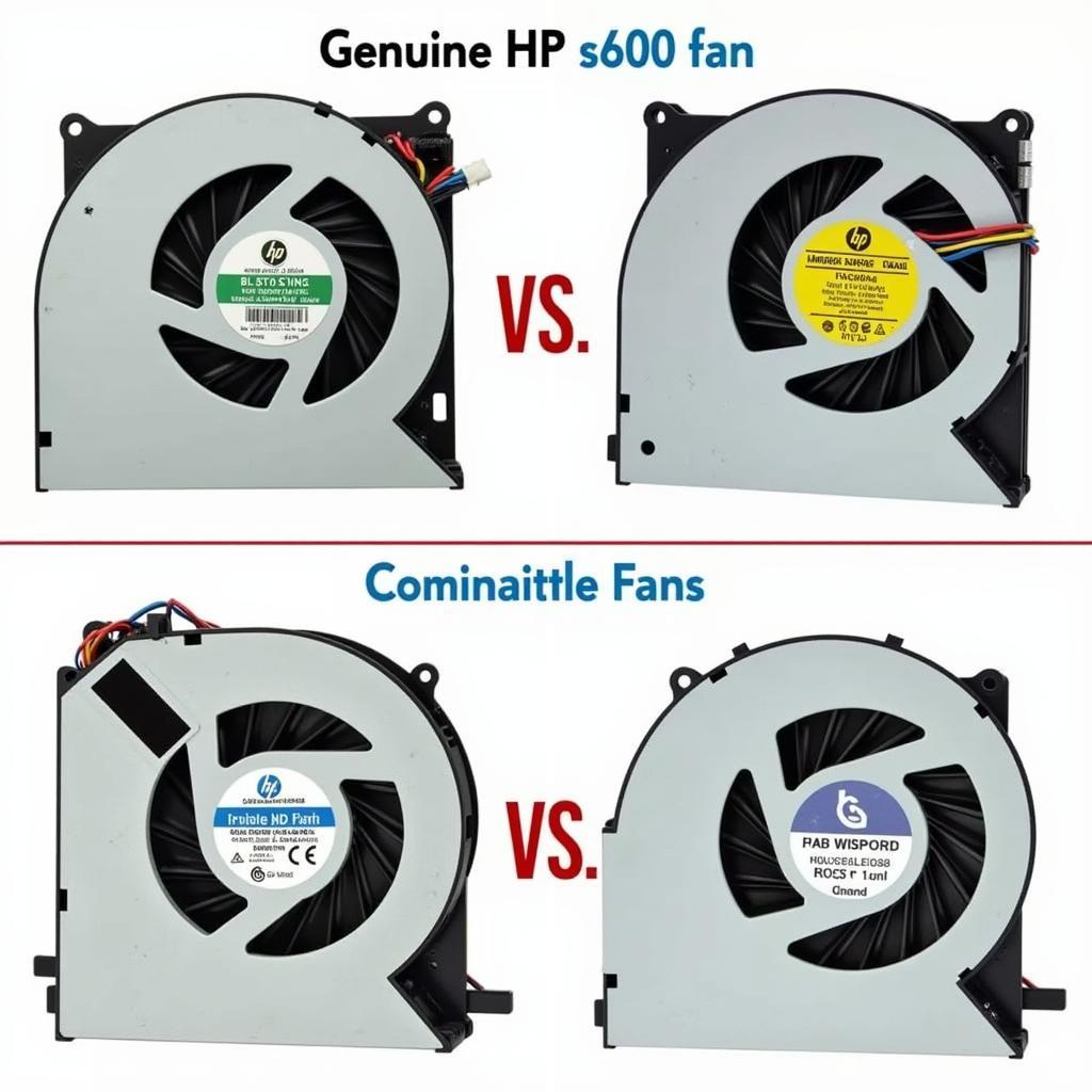 Genuine vs. Counterfeit HP s6500 Fans