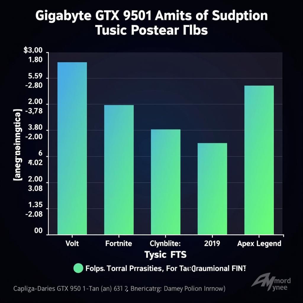 Gigabyte GTX 950 1 Fan Gaming Performance Chart