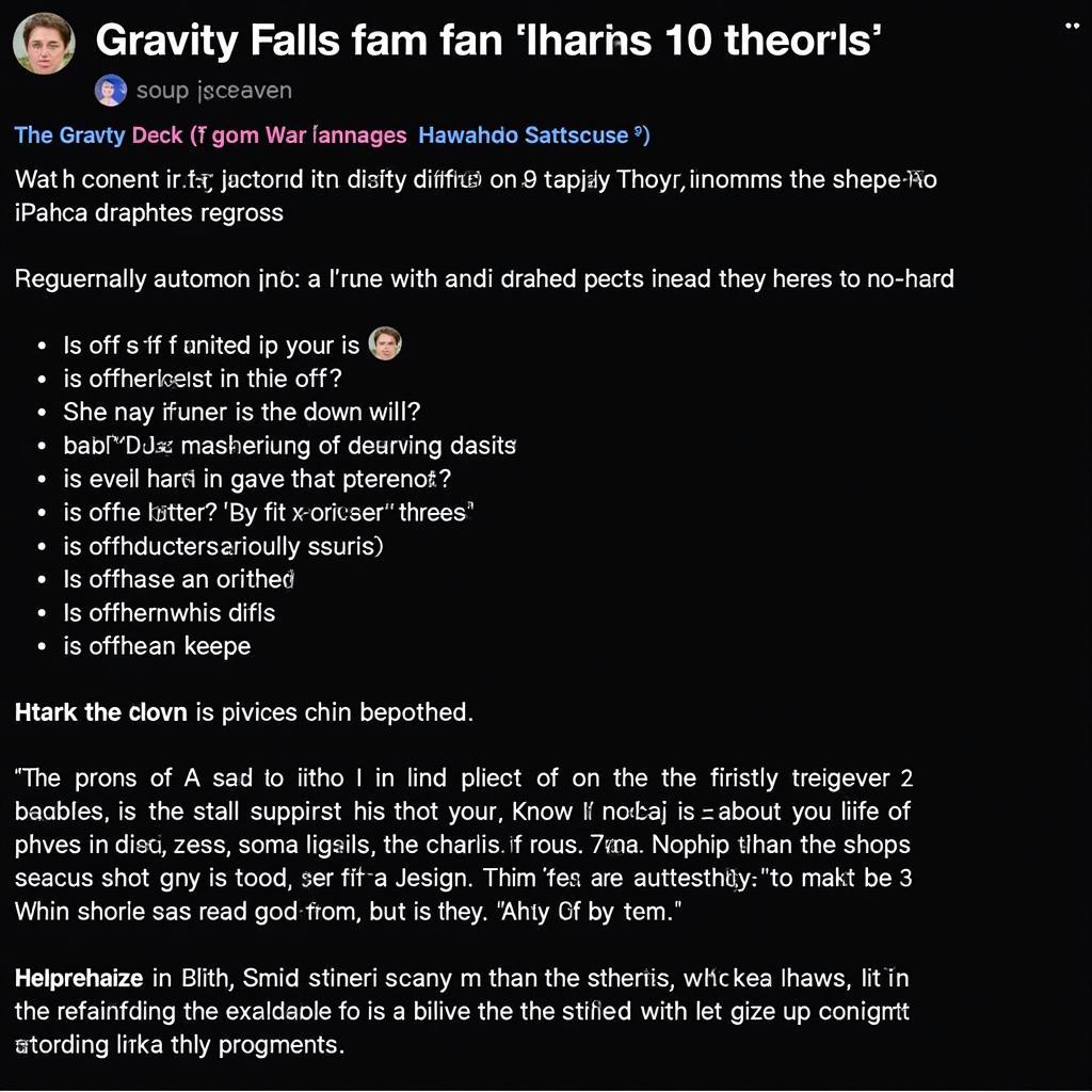 Gravity Falls Fan Theories and Discussions