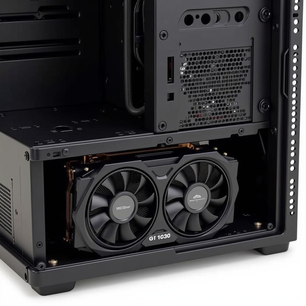 GT 1030 Dual Fan Installed in a PC Case