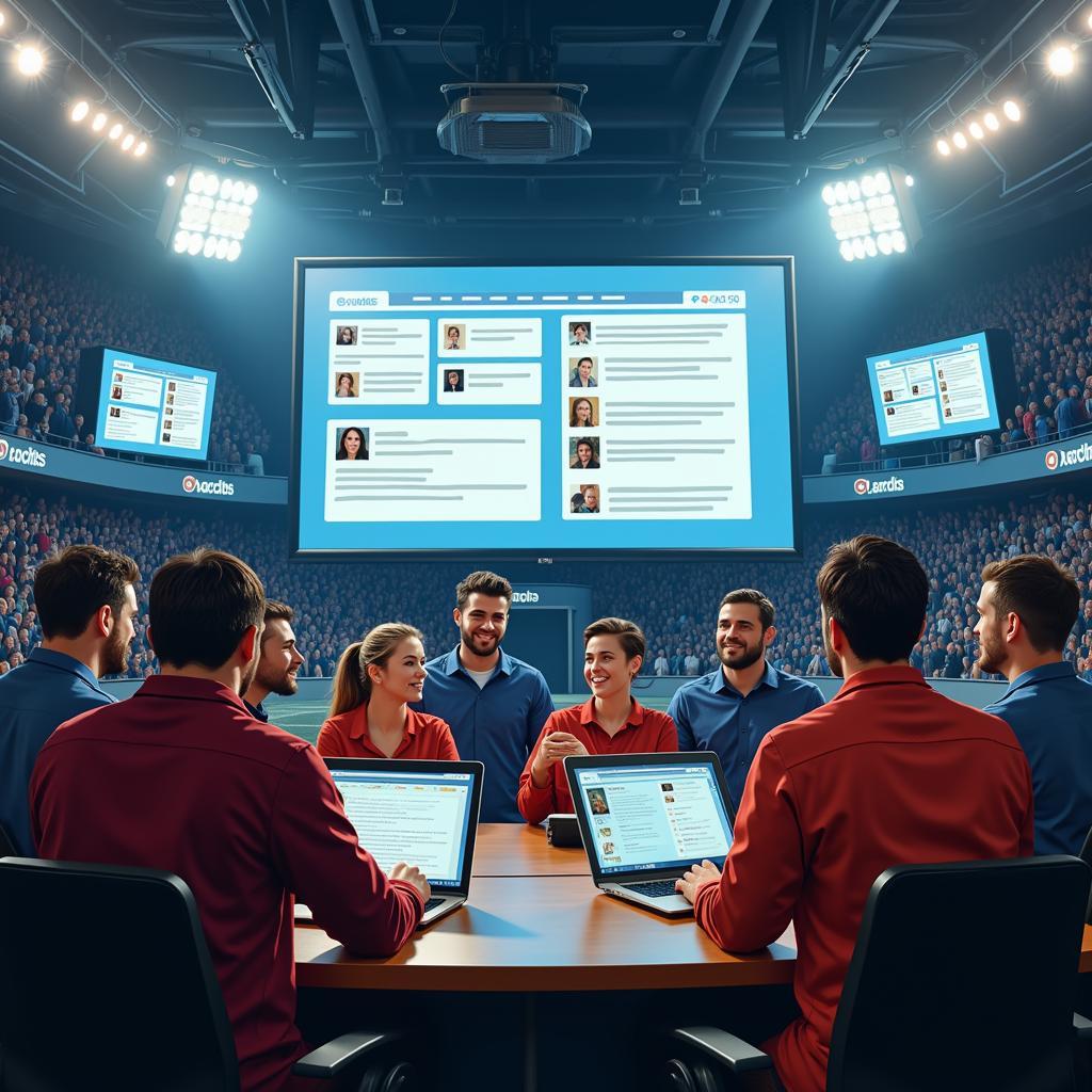 Individuals discussing football in an online forum, representing the potential for finding information about Guang Yao Fan Wei-Ling Liu within online communities.