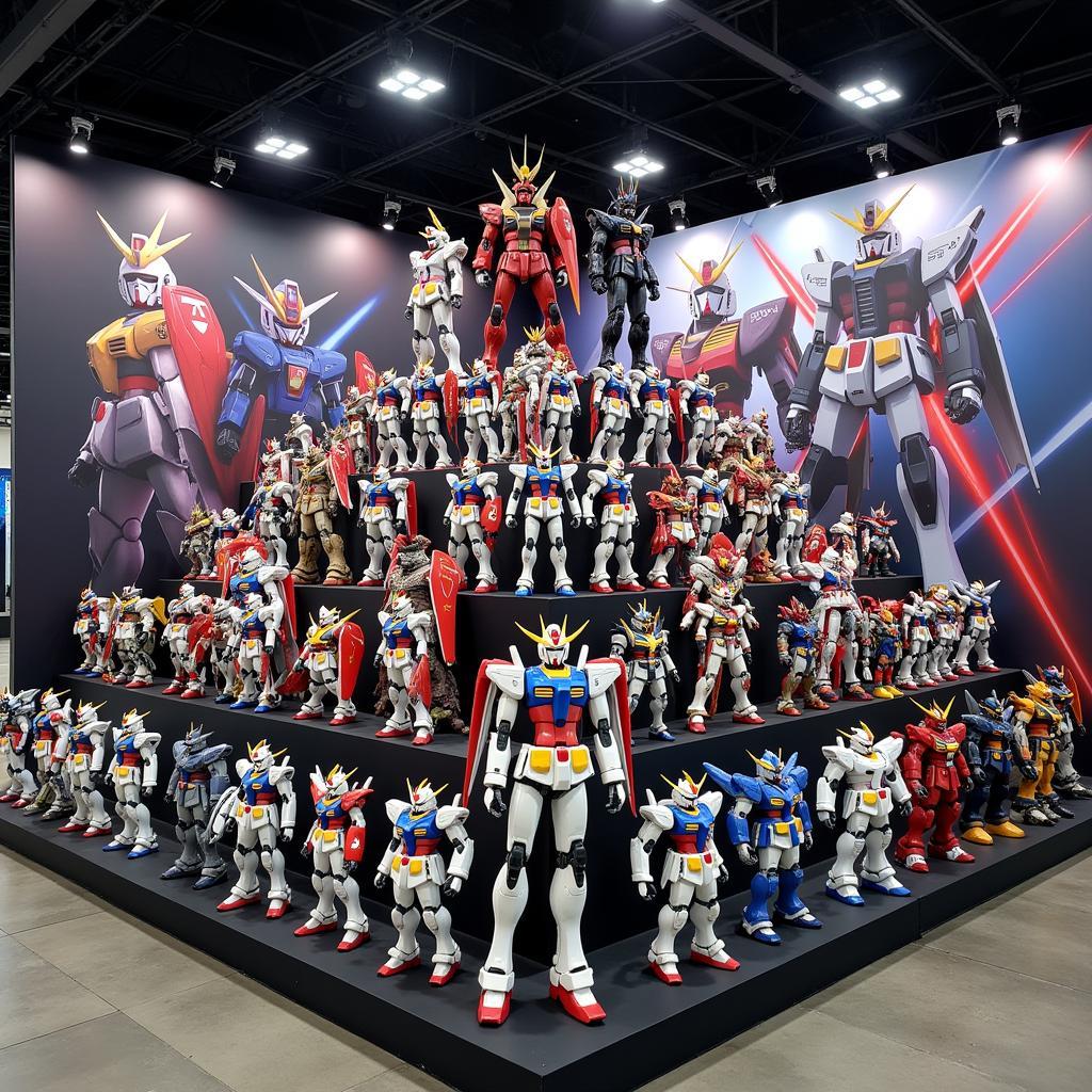 Impressive Gundam Fan Display at Convention