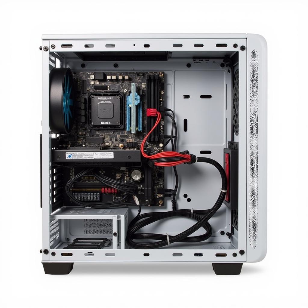 Cable Management in h500p Mesh White Case